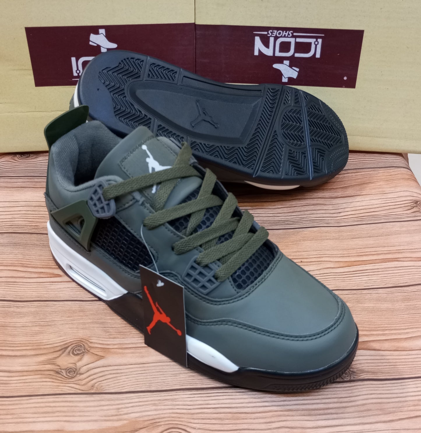 ARMY GREEN JORDAN RETRO 4 PREMIUM EDITION