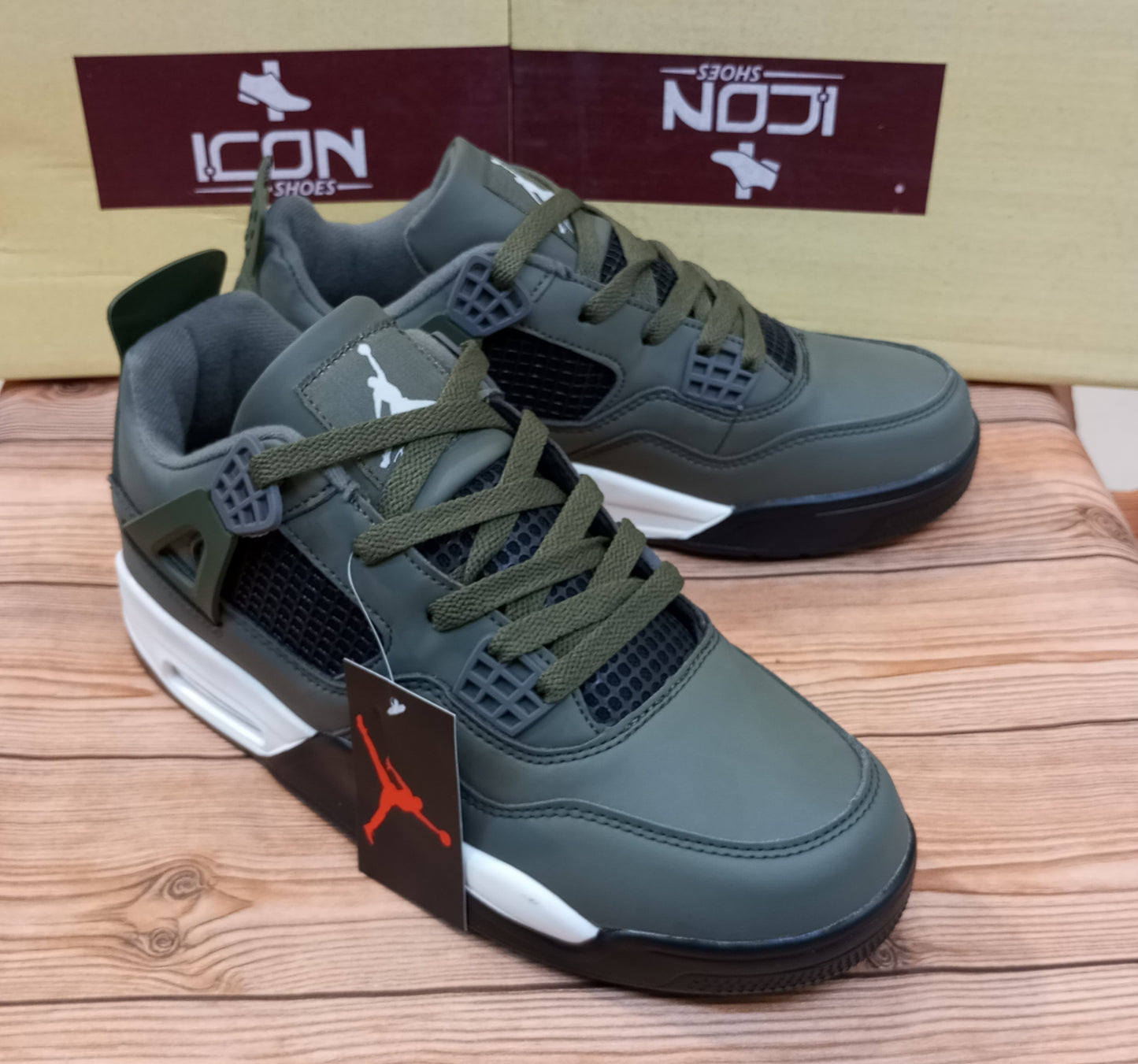 ARMY GREEN JORDAN RETRO 4 PREMIUM EDITION