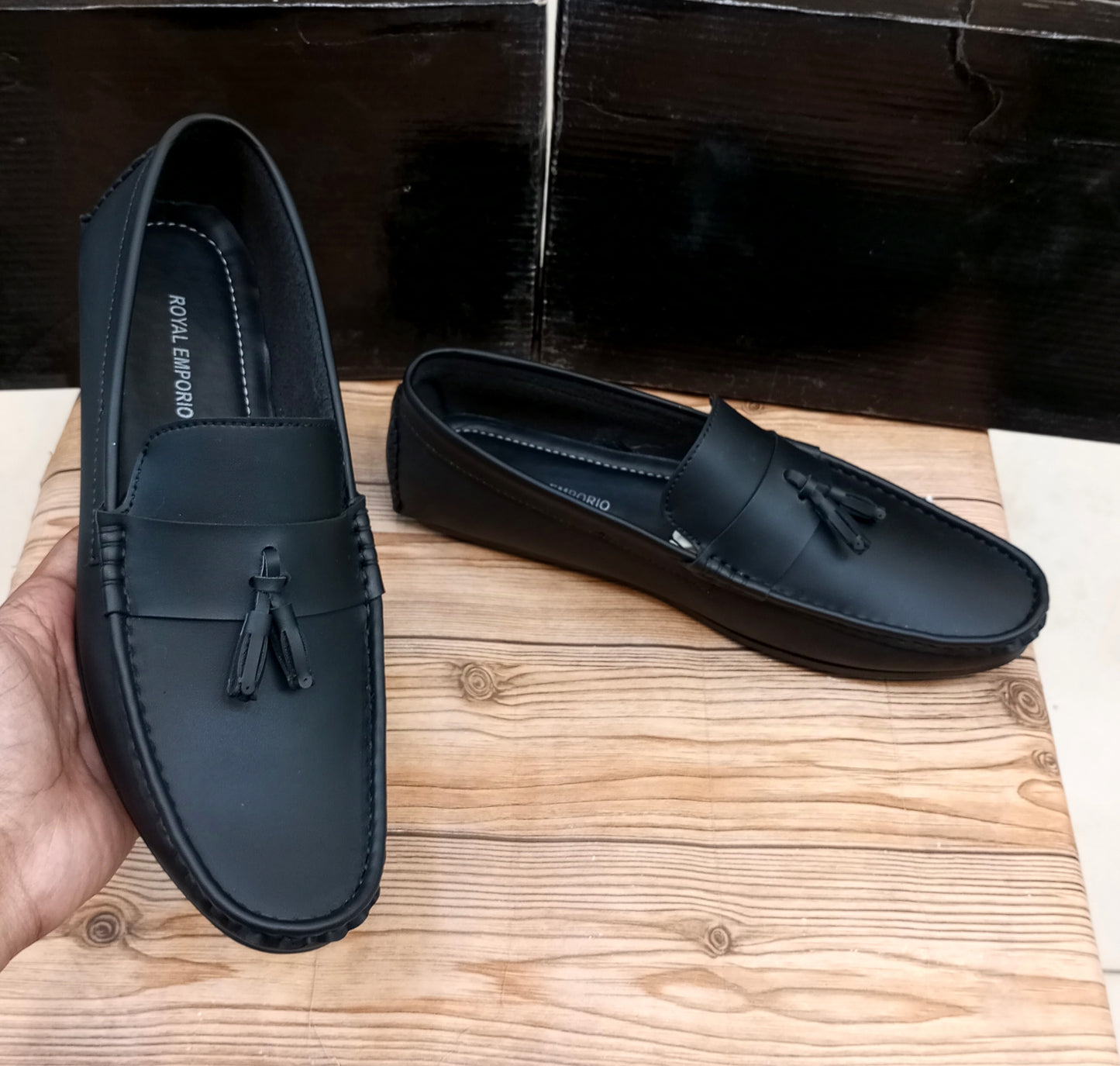SIMPLE PLAIN TASSEL LOAFERS FOR MEN