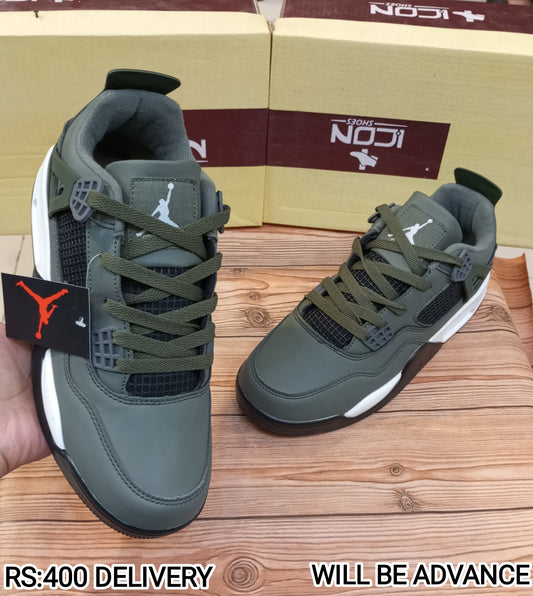 ARMY GREEN JORDAN RETRO 4 PREMIUM EDITION