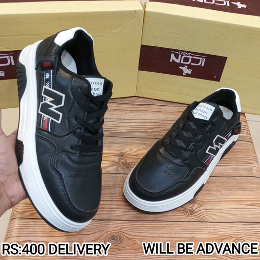 BLACK CAUSAL AND PARTYWEAR SNEAKERS FOR MEN