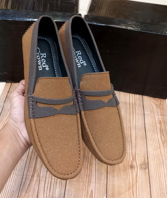PREMIUM QUALITY RED CROWN'S SUEDE LEATHER LOAFERS FOR MEN