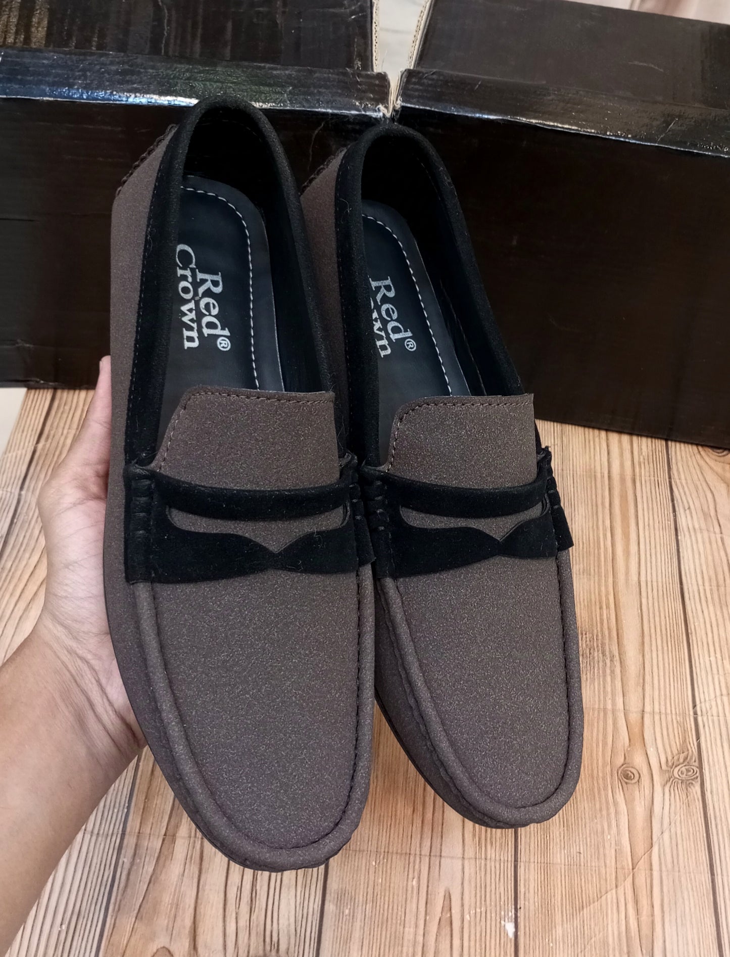PREMIUM QUALITY RED CROWN'S SUEDE LEATHER LOAFERS FOR MEN